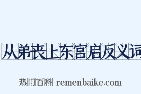 从弟丧上东宫启反义词是什么意思的图片